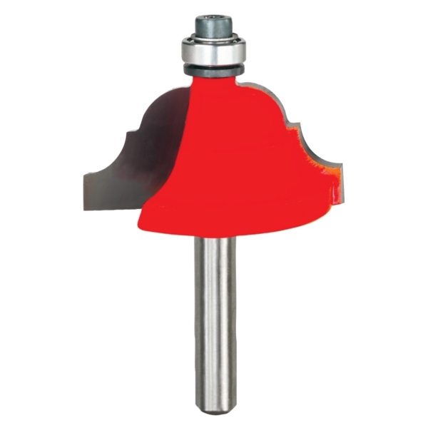 38-304 Router Bit, 1-9/16 in Dia Cutter, 2-5/16 in OAL, 1/4 in Dia Shank, 2-Cutter, Carbide