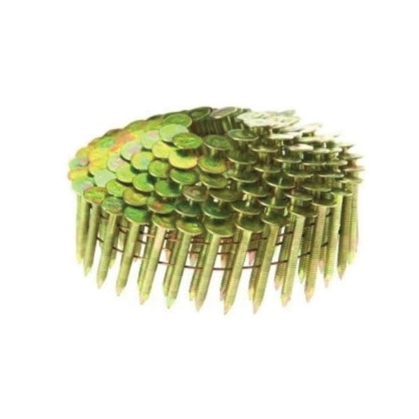 1-3/4 in L 11-Gauge Smooth Shank Coil Roofing Nail, Grip-Rite, Steel, Electro-Galvanized, Round Head, 7200PK - 1