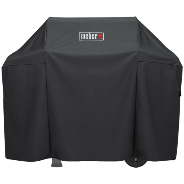 Weber 7139 Premium Grill Cover, 51 in W, 17.7 in D, 42 in H, Polyester, Black