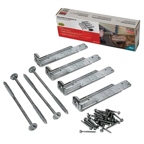 Simpson Strong-Tie DTT DTT1Z Deck Tension Tie, 7-1/8 in L, 1-1/2 in W, Steel, ZMAX, Fastening Method: Nail, Screw