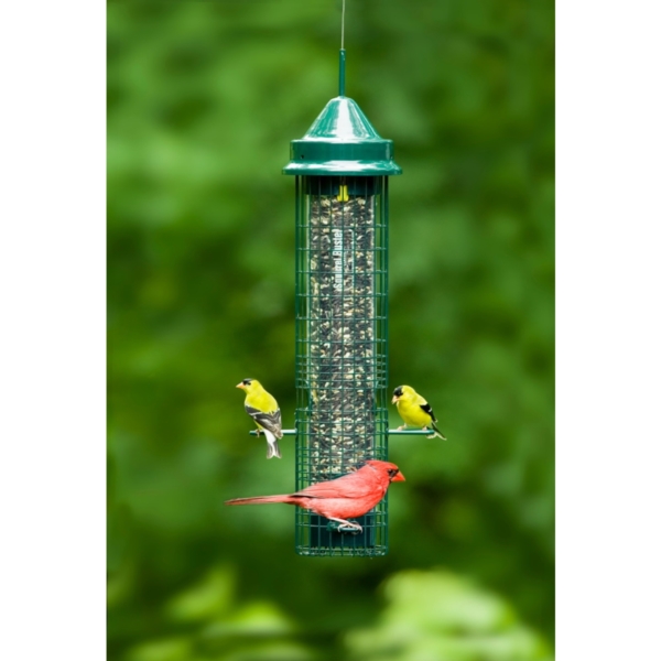 Squirrel Buster Classic 1015 Wild Bird Feeder, 20-5/8 in H, 2.4 lb, Metal/Plastic, Green - 3