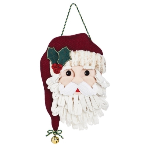 Evergreen Garden 2DHFE1223 Santa Door Hanger, 33 in H, Felt Cloth, Multi-Color - 1