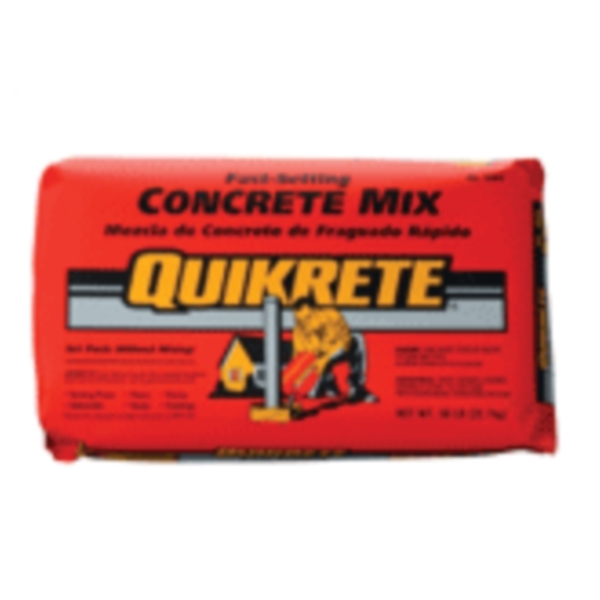 Quikrete 1004-50 Concrete Mix, Gray/Gray-Brown, Granular Solid, 50 lb Bag - 1
