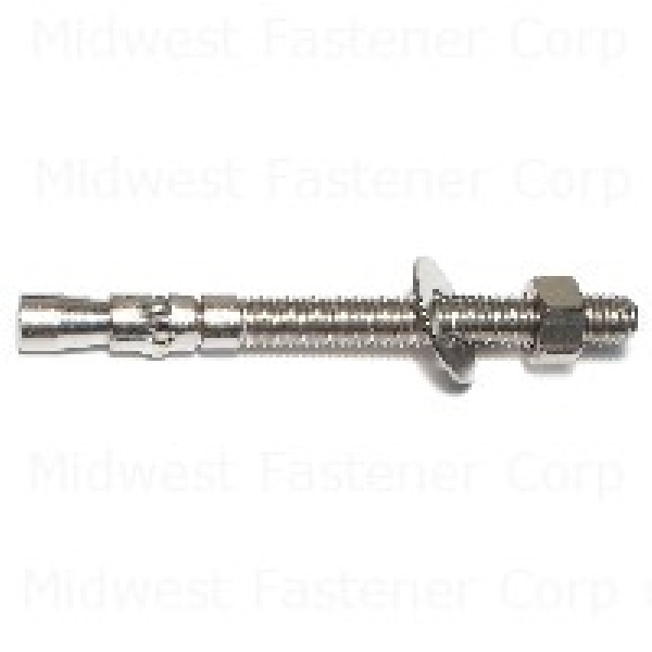 87602 Wedge Anchor, 1/2 in Dia, 5-1/2 in L, Stainless Steel