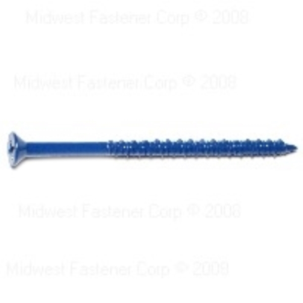 10539 Masonry Screw, 3/16 in Dia, 3-1/4 in L, Steel, 1/PK