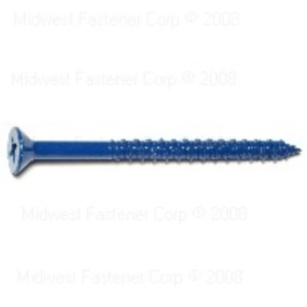 10544 Masonry Screw, 1/4 in Dia, 3-1/4 in L, Steel, 1/PK