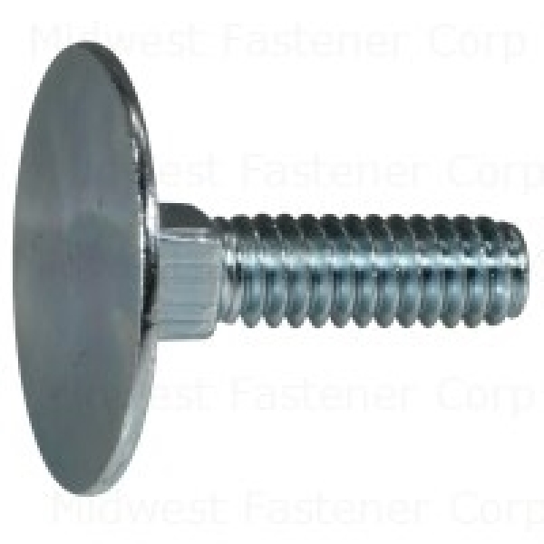 87638 Elevator Bolt, 1/4-20 Thread, Coarse Thread, 1 in OAL, Steel, Zinc, A Grade, SAE Measuring