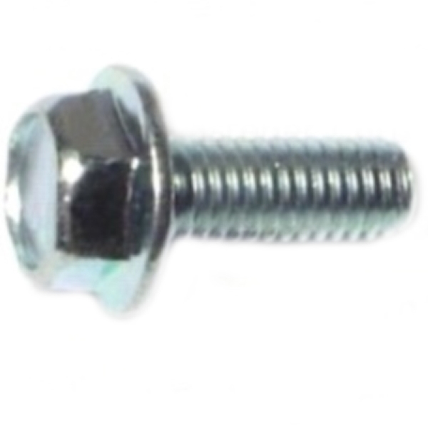 87267 JIS Flange Bolt, M6-1 Thread, 16 mm OAL, Steel, Zinc, Metric Measuring, Coarse Thread