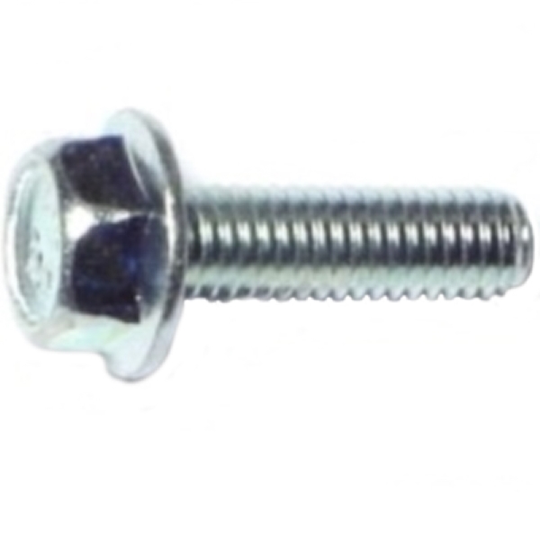 87268 JIS Flange Bolt, M6-1 Thread, 20 mm OAL, Steel, Zinc, Metric Measuring, Coarse Thread