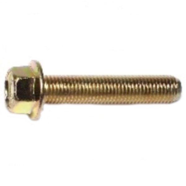 87579 Flange Bolt, M10-1.25 Thread, 50 mm OAL, 10.9 Grade, Steel, Zinc, Metric Measuring, Fine Thread