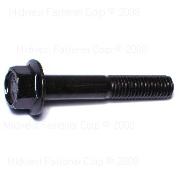 88286 Flange Bolt, M10-1.50 Thread, 60 mm OAL, Steel, Black Phosphate, Metric Measuring, Coarse Thread