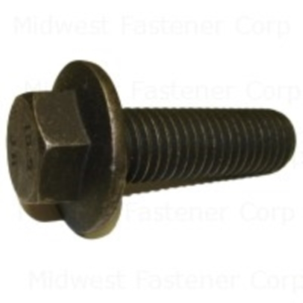 88299 Flange Bolt, M14-2 Thread, 45 mm OAL, Steel, Black Phosphate, Metric Measuring, Coarse Thread