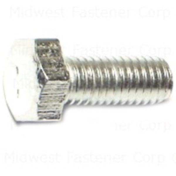 81502 Hex Cap Screw, M5-0.8 Thread, 12 mm OAL, 8.8 Grade, Steel, Zinc, Metric Measuring, Coarse Thread, 16/PK