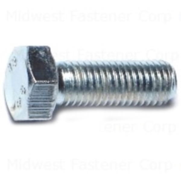 82624 Hex Cap Screw, M7-1 Thread, 20 mm OAL, 8.8 Grade, Steel, Zinc, Metric Measuring, Coarse Thread, 12/PK