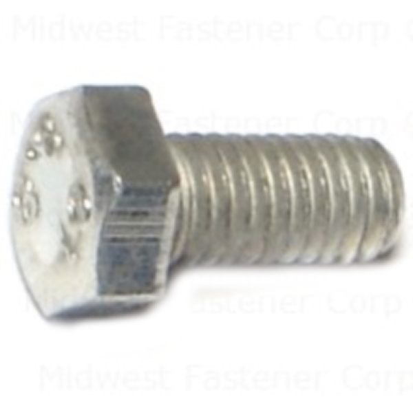 81501 Hex Cap Screw, M5-0.8 Thread, 10 mm OAL, 8.8 Grade, Steel, Zinc, Metric Measuring, Coarse Thread, 16/PK