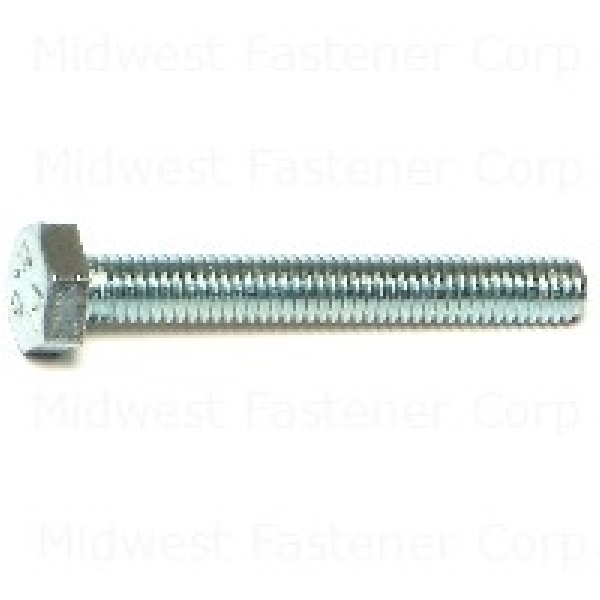 81495 Hex Cap Screw, M4-0.7 Thread, 30 mm OAL, 8.8 Grade, Steel, Zinc, Metric Measuring, Coarse Thread, 16/PK