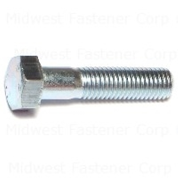 82626 Hex Cap Screw, M7-1 Thread, 30 mm OAL, 8.8 Grade, Steel, Zinc, Metric Measuring, Coarse Thread, 12/PK