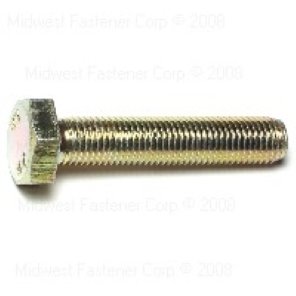 84966 Hex Cap Screw, M10-1.25 Thread, 50 mm OAL, 8.8 Grade, Steel, Zinc, Metric Measuring, Fine Thread