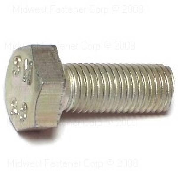 84953 Hex Cap Screw, M8-1 Thread, 20 mm OAL, 8.8 Grade, Steel, Zinc, Metric Measuring, Fine Thread, 12/PK