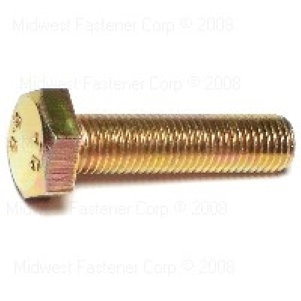 84965 Hex Cap Screw, M10-1.25 Thread, 40 mm OAL, 8.8 Grade, Steel, Zinc, Metric Measuring, Fine Thread