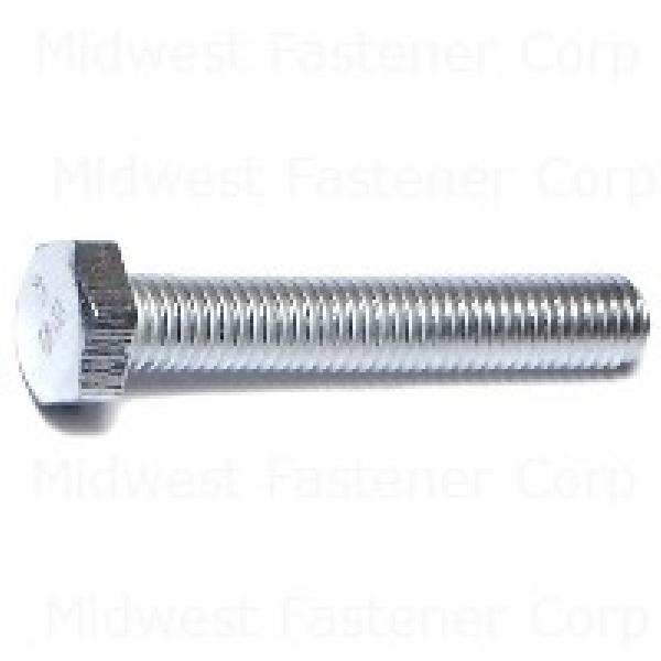 81505 Hex Cap Screw, M5-0.8 Thread, 30 mm OAL, 8.8 Grade, Steel, Zinc, Metric Measuring, Coarse Thread, 16/PK