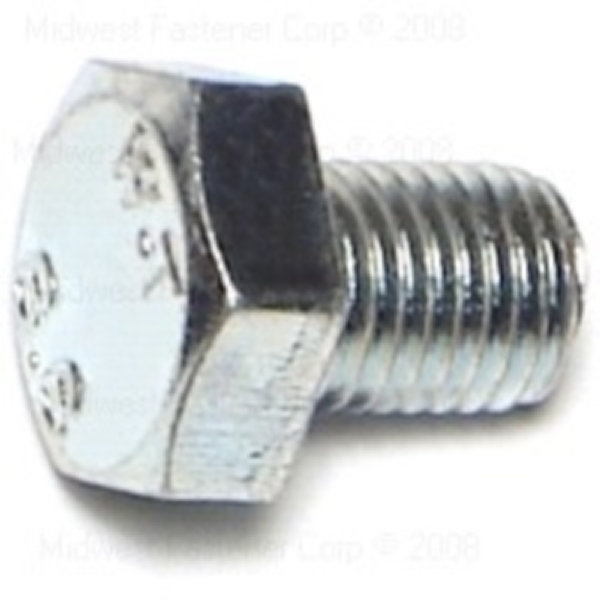 84952 Hex Cap Screw, M8-1 Thread, 10 mm OAL, 8.8 Grade, Steel, Zinc, Metric Measuring, Fine Thread, 12/PK