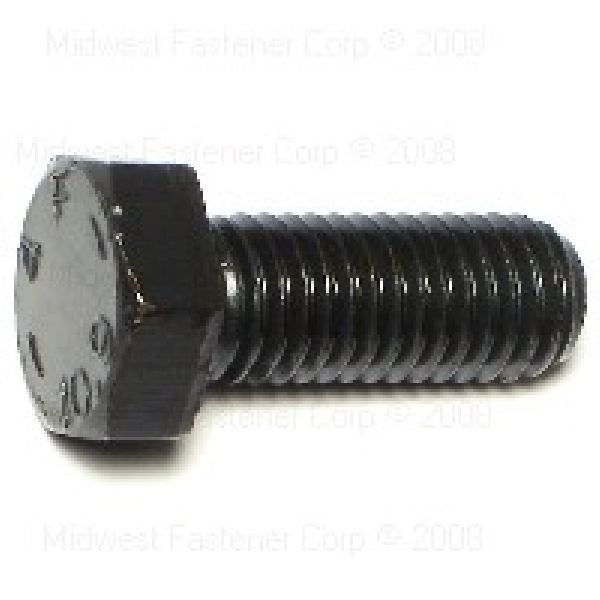 87887 Hex Cap Screw, M12-1.75 Thread, 30 mm OAL, 10.9 Grade, Steel, Metric Measuring, Coarse Thread