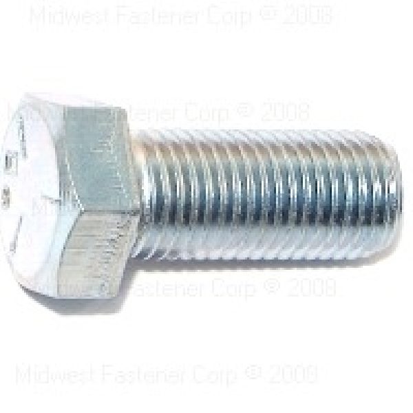 80042 Hex Cap Screw, 7/16-20 Thread, 1 in OAL, 5 Grade, Steel, Zinc, SAE Measuring, Fine Thread, 7/PK