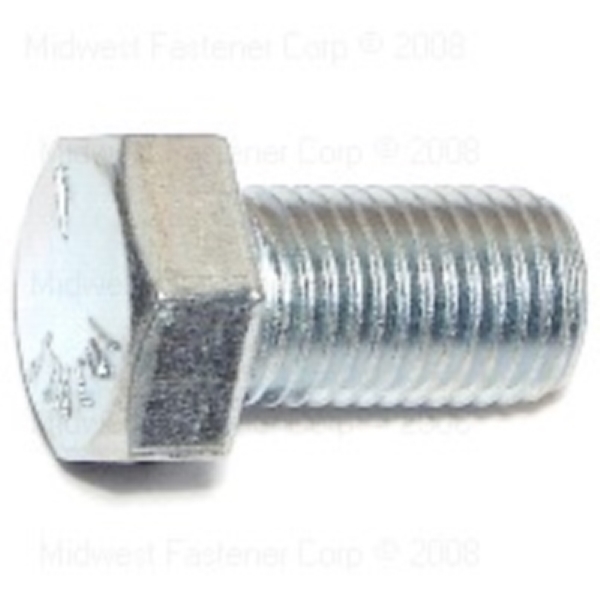 80041 Hex Cap Screw, 7/16-20 Thread, 3/4 in OAL, 5 Grade, Steel, Zinc, SAE Measuring, Fine Thread, 7/PK