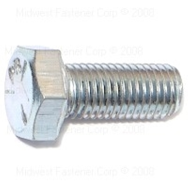 80171 Hex Cap Screw, 5/16-24 Thread, 3/4 in OAL, 5 Grade, Steel, Zinc, SAE Measuring, Fine Thread, 10/PK