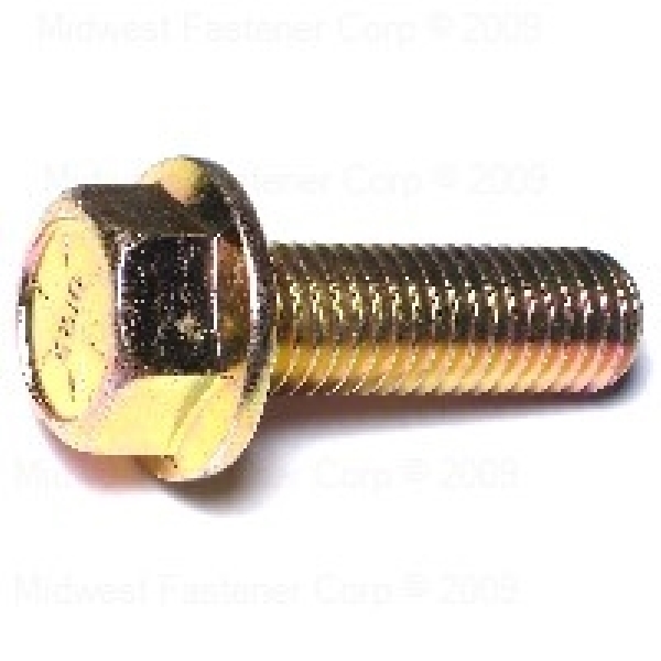 87673 Flange Bolt, 5/8-11 Thread, 2 in OAL, 8 Grade, Steel, Zinc, SAE Measuring, Coarse Thread