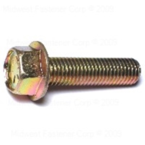 87674 Flange Bolt, 5/8-11 Thread, 2-1/2 in OAL, 8 Grade, Steel, Zinc, SAE Measuring, Coarse Thread