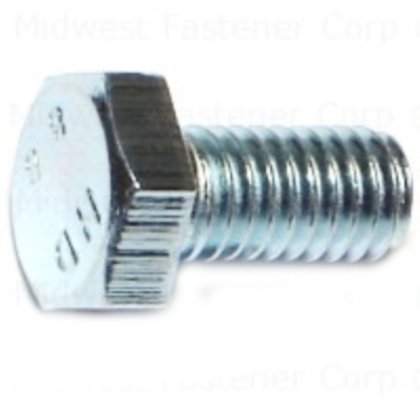 81512 Hex Cap Screw, M6-1 Thread, 12 mm OAL, Steel, Zinc, Coarse Thread