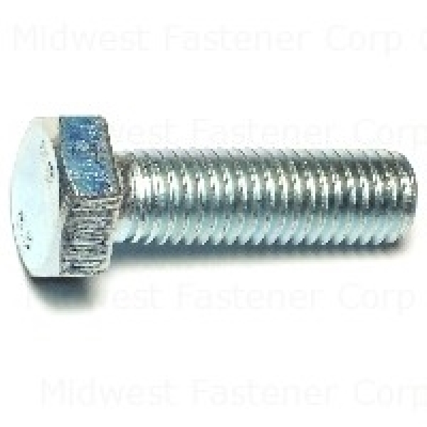 81544 Hex Cap Screw, M12-1.75 Thread, 40 mm OAL, Steel, Zinc, Coarse Thread