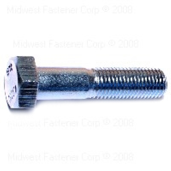 82313 Hex Cap Screw, M16-2 Thread, 70 mm OAL, Steel, Zinc, Coarse Thread