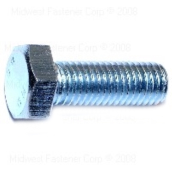 82641 Hex Cap Screw, M14-2 Thread, 40 mm OAL, Steel, Zinc, Coarse Thread