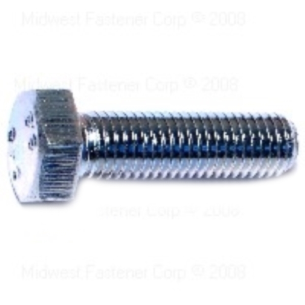 82642 Hex Cap Screw, M14-2 Thread, 50 mm OAL, Steel, Zinc, Coarse Thread