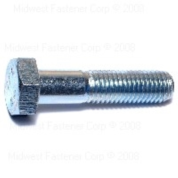 82643 Hex Cap Screw, M14-2 Thread, 60 mm OAL, Steel, Zinc, Coarse Thread