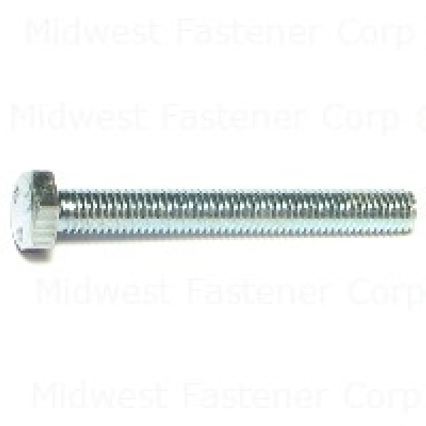 85571 Hex Cap Screw, M6-1 Thread, 50 mm OAL, Steel, Zinc, Coarse Thread