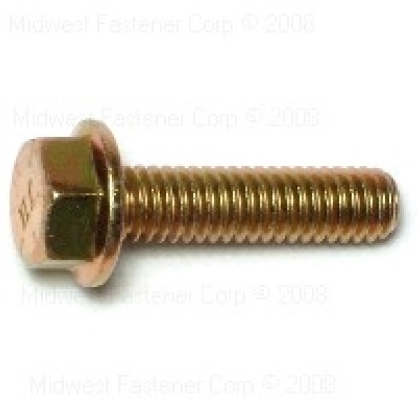 87819 Flange Bolt, 5/16-18 Thread, 1-1/4 in OAL, 8 Grade, Steel, Zinc, SAE Measuring, Coarse Thread