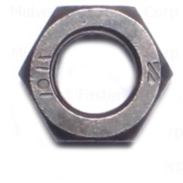 87921 Hex Nut, Extra Fine Thread, 12-1.25 Thread, Steel, Black Phosphate, 10 Grade