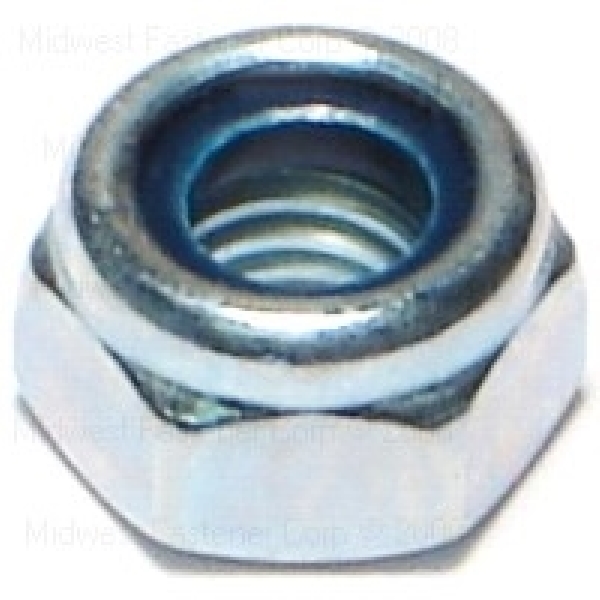 82603 Lock Nut with Nylon Insert, Coarse Thread, 6-1 Thread, Steel, Zinc, 8 Grade