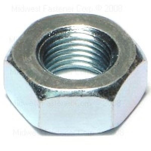 86548 Hex Nut, Extra Fine Thread, 10-1 Thread, Steel, Zinc, 8 Grade