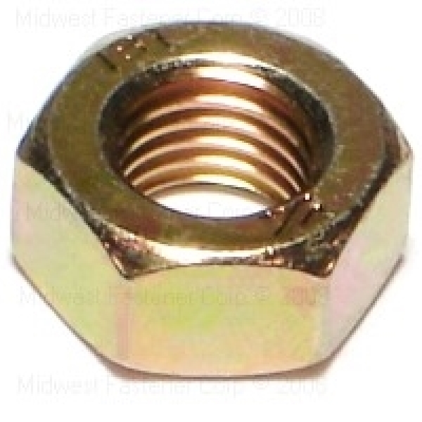 84951 Hex Nut, Fine Thread, 8-1 Thread, Steel, Yellow Zinc, 8.8 Grade