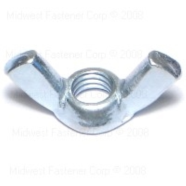 82617 Wing Nut, Coarse Thread, 8-1.25 Thread, Steel, Zinc