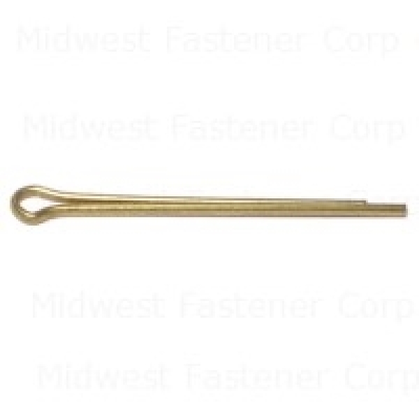 80724 Cotter Pin, 1-1/2 in L, Brass