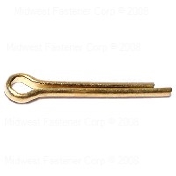 80725 Cotter Pin, 1/8 in, 1 in L, Brass