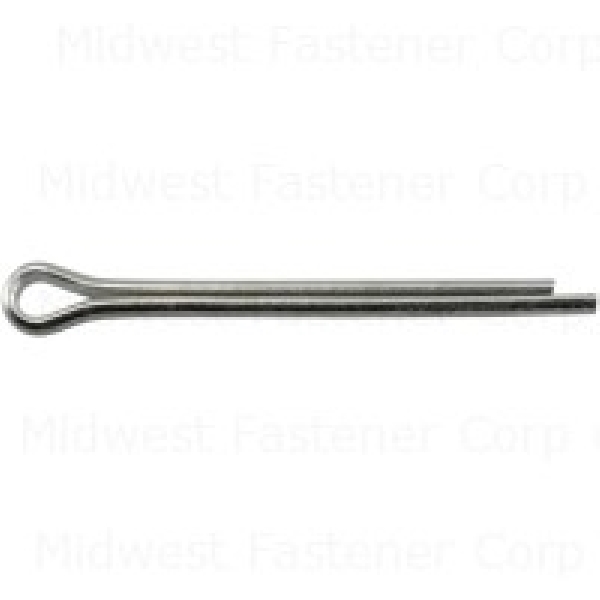 81377 Cotter Pin, 1/8 in, 1-1/2 in L, Spring Steel, Zinc