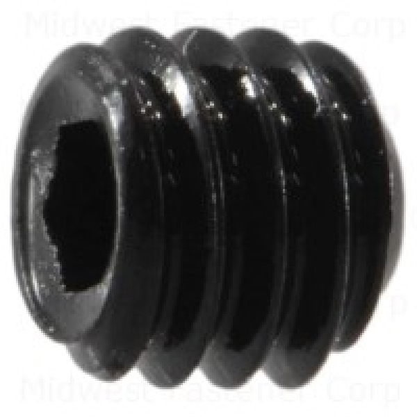 80401 Set Screw, #6-40 Thread, 1/8 in L, Fine Thread, Hex, Socket Drive, Steel, Black Oxide, 8 PK