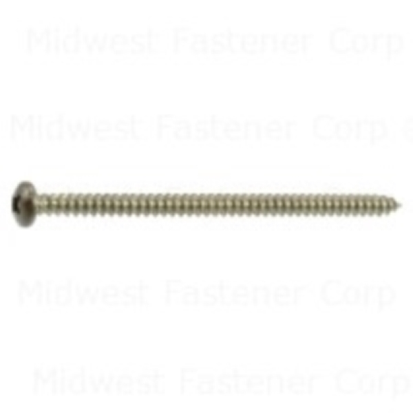 88799 Shutter Screw, #8-15 Thread, 3 in L, Coarse Thread, Pan Head, Phillips Drive, Sharp Point, 10/PK